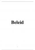 Samenvatting -  beleid