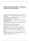 Oil Burners License Exam >> Questions and Answers Updated&vert;2024