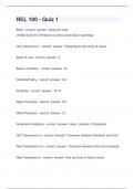 REL 100 - Quiz 1 well answered rated A&plus;