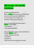 SBB Genetic&comma; Rh and RBC membrane &lpar;Questions and Answers&rpar; 2024-2025&period;