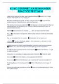 CCMC CERTIFIED CASE MANAGER PRACTICE TEST 9&10