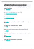 LRA 211 Final Review Study Guide&colon; Latest Updated &colon; Questions & Answers&lpar;Solved&rpar;