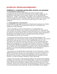 Samenvatting Juridische Adviesvaardigheden