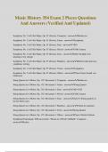 Music History 354 Exam 2 Pieces Questions And Answers &lpar;Verified And Updated&rpar;