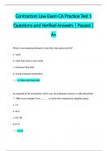 Contractors Law Exam CA Practice Test 1 Questions and Verified Answers &vert; Passed &vert;  A&plus; 