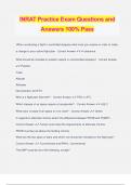 INRAT Practice Exam Questions and Answers 100&percnt; Pass