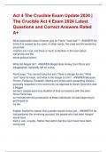 Act 4 The Crucible Exam Update 2024 &vert;  The Crucible Act 4 Exam 2024 Latest  Questions and Correct Answers Rated  A&plus;