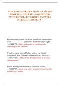 PADI RESCUE DRIVER FINAL EXAM 2024  NEWEST COMPLETE 150 QUESTIONS  WITH DETAILED VERIFIED ANSWERS  &sol;ALREADY GRADED A&plus;