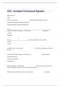 ICS - Incident Command System Actual Exam Complete Questions And Accurate Answers&period;