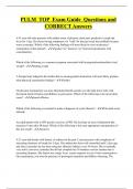 PULM TOP Exam Guide Questions and  CORRECT Answers