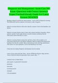 Diagnosis and Management- Acute Care NPExam -Questions with Correct Answers&sol; Expert Verified&sol;Already Grade A&plus;&sol; Latest Version 2024&sol;2025