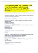 Indiana QMA State Test Updated 2024 Final Review Exam with Correct Questions and Answers&lowbar;100&percnt; A&plus; Graded - Bronchodilators Side Effects - CORRECT ANSWER-Restlessness&comma; dizziness&comma; palpitations&comma; nausea&comma; hypertension&comma; withdrawal symptoms
