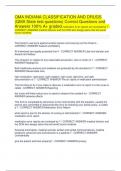 QMA INDIANA CLASSIFICATION AND DRUGS &lpar;QMA State test questions&rpar; Correct Questions and Answers 100&percnt; A&plus; graded medication error reports are reviewed by &quest; - CORRECT ANSWER-medical director and the DON who design plans that will avoid future incidents&period;