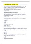 TSI Math Test Preperation Questions With Correct Answers