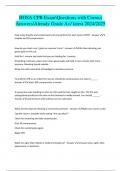 HOSA CPR ExamQuestions with Correct Answers&sol;Already Grade A&plus;&sol; latest 2024&sol;2025