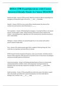 HOSA CPR ExamQuestions with Correct Answers&sol;Already Grade A&plus;&sol; latest 2024&sol;2025