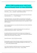 HOSA CPR ExamQuestions with Correct Answers&sol;Already Grade A&plus;&sol; latest 2024&sol;2025