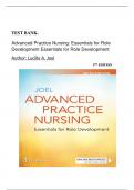 TEST BANK-  Advanced Practice Nursing&colon; Essentials for Role Development Essentials for Role Development 5th Edition &lpar; by Lucille A&period; Joel&comma; 2022&rpar; &comma;Chapter 1- 30  &vert;&vert;All Chapters 
