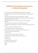 NPORS 25 Test Questions And Answers &lpar;Verified And Updated&rpar;