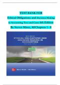 Test Bank for Ethical Obligations and Decision-Making in Accounting Text and Cases 6th Edition By Steven Mintz&comma; William Miller
