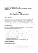 Instructor Solution Manual For Employment Law for Business&comma; 10th Edition&comma; Dawn Bennett-Alexander