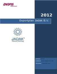 Exportplan Jadak B.V.