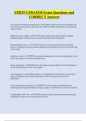 STRTP UPDATED Exam Questions and  CORRECT Answers