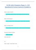 GCSE AQA Chemistry Paper 2 - C10 Questions & Correct Answers&sol; Graded A&plus;