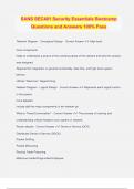 SANS SEC401 Security Essentials Bootcamp Questions and Answers 100&percnt; Pass