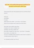 Sans 401&colon; Vulnerability Management and Response Questions and Answers 100&percnt; Pass