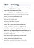 Edexcel A level Biology Exam 2024&sol;2025 Questions With Completed & Verified Solutions&period;