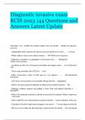 Diagnostic invasive exam  RCIS 2023 &vert;44 Questions and  Answers Latest Update