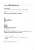 A level Biology edexcel Exam 2024&sol;2025 Questions & Correct Answers Guaranteed Pass&period;