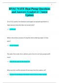 HVAC NATE Heat Pump Questions  and Answers Graded A&plus; &vert; latest  Update