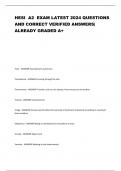 HESI A2 EXAM LATEST 2024 QUESTIONS AND CORRECT VERIFIED ANSWERS&vert; ALREADY GRADED A&plus;