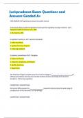 Jurisprudence Exam Questions and  Answers Graded A&plus;
