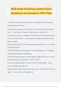 SOS brake & braking system Exam Questions and Answers 100&percnt; Pass