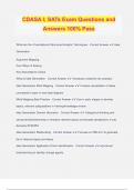 CDASA I&semi; SATs Exam Questions and Answers 100&percnt; Pass
