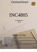 INC4805 Assignment 4 2024 &lpar;Questions & Answers&rpar;