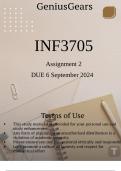 INF3705 Assignment 2 &lpar;Questions & Answers&rpar; DUE 6 September 2024