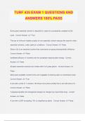 TURF 435 EXAM 1 QUESTIONS AND ANSWERS 100&percnt; PASS