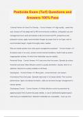 Pesticide Exam &lpar;Turf&rpar; Questions and Answers 100&percnt; Pass