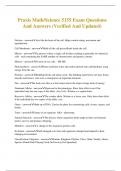 Praxis Math&sol;Science 5155 Exam Questions And Answers &lpar;Verified And Updated&rpar;