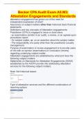 Becker CPA Audit Exam A5&colon;M3&colon; Attestation Engagements and Standards