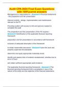 Audit CPA 2024 Final Exam Questions with 100&percnt;corret answers