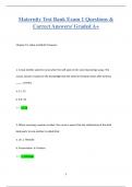 Maternity and Pediatric Nursing Exams Pack  Questions & Correct Answers&sol; Graded A 