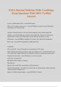 PAEA Internal Medicine EOR&colon; Cardiology Exam Questions With 100&percnt; Verified Answers