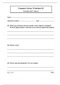 Computer Science Worksheet 02 DHR