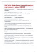 EMT-b NC State Exam &vert; Actual Questions and answers &vert; Latest 2024&sol;25