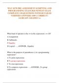 WGU D278 PRE ASSESSMENT SCRIPTING AND  PROGRAMMING EXAM 2024 NEWEST EXAM  COMPLETE 150 QUESTIONS WITH DETAILED  VERIFIED ANSWERS &lpar;100&percnt; CORRECT&rpar;  &sol;ALREADY GRADED A&plus;